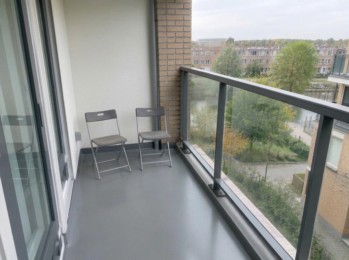 Na: Geveegd balkon met leuning